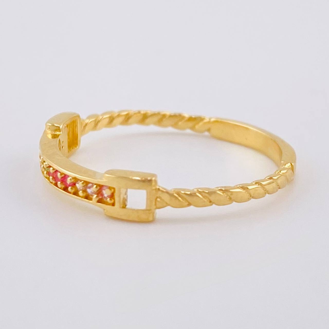 Braided Square Channel Ring 1.65 g / T7 18K Yellow Gold