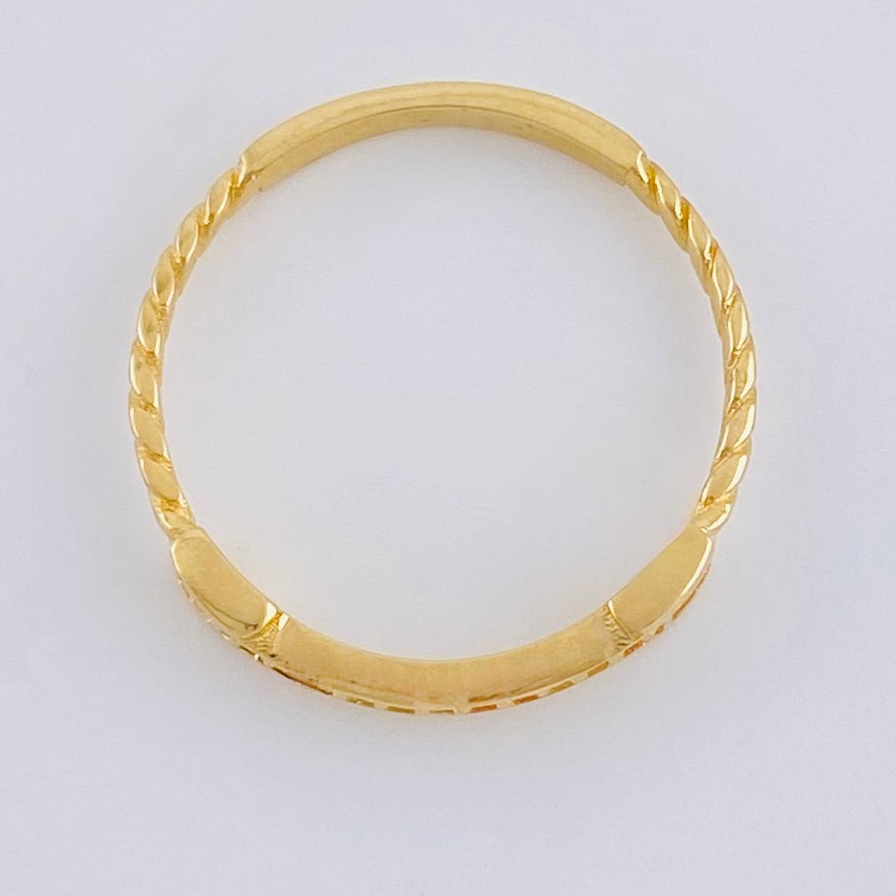 Braided Square Channel Ring 1.65 g / T7 18K Yellow Gold