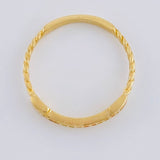 Braided Square Channel Ring 1.65 g / T7 18K Yellow Gold