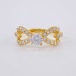 Solitaire Ring Bow 2.3 g / T6 3/4 Yellow Gold 18K