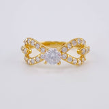 Solitaire Ring Bow 2.3 g / T6 3/4 Yellow Gold 18K