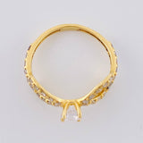 Solitaire Ring Bow 2.3 g / T6 3/4 Yellow Gold 18K