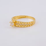 2.3 g Solitaire Ring / T6 1/2 18K Yellow Gold