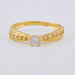 Solitaire Ring Four Prongs 1.95 g / T7 3/4 Yellow Gold 18K