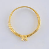 Solitaire Ring Four Prongs 1.95 g / T7 3/4 Yellow Gold 18K