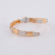 Geometric Snake Embrace Ring 1.65 g / T8 Two-Tone White and Rose Gold 18K
