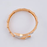 Geometric Snake Embrace Ring 1.65 g / T8 Two-Tone White and Rose Gold 18K