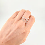 Geometric Snake Embrace Ring 1.65 g / T8 Two-Tone White and Rose Gold 18K