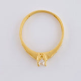 Anillo Solitario Corazones 1.7 g / T7 Oro Amarillo 18K