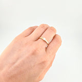 Anillo Solitario Corazones 1.7 g / T7 Oro Amarillo 18K