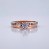 Solitaire Ring Line 2.8gr / Size 6 3/4 / 18K Gold $