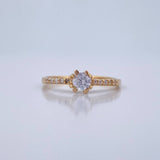 Solitaire Ring Churumbela 1.75gr / Size 6 / 18K Gold $