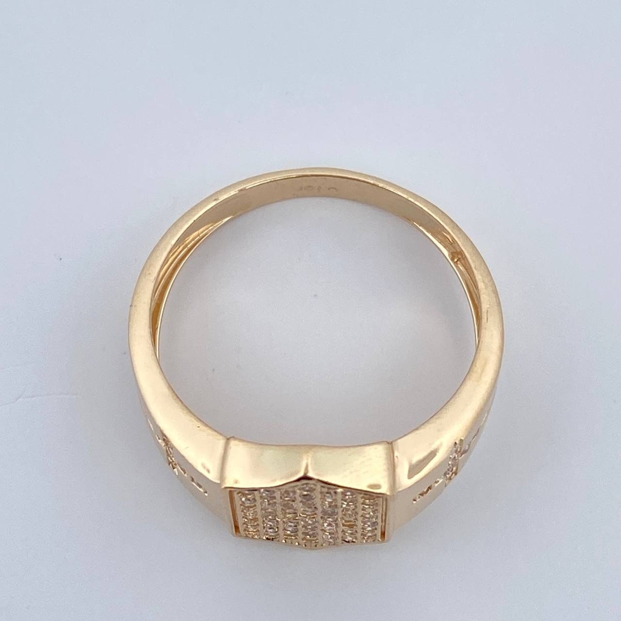 Anillo Escudo Cruces 4.95gr / T10 1/2 / Oro 18K $