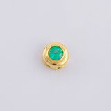 Dije Ojo Esmeralda 14pts 0.55g / 1/4 in Oro Amarillo 18K