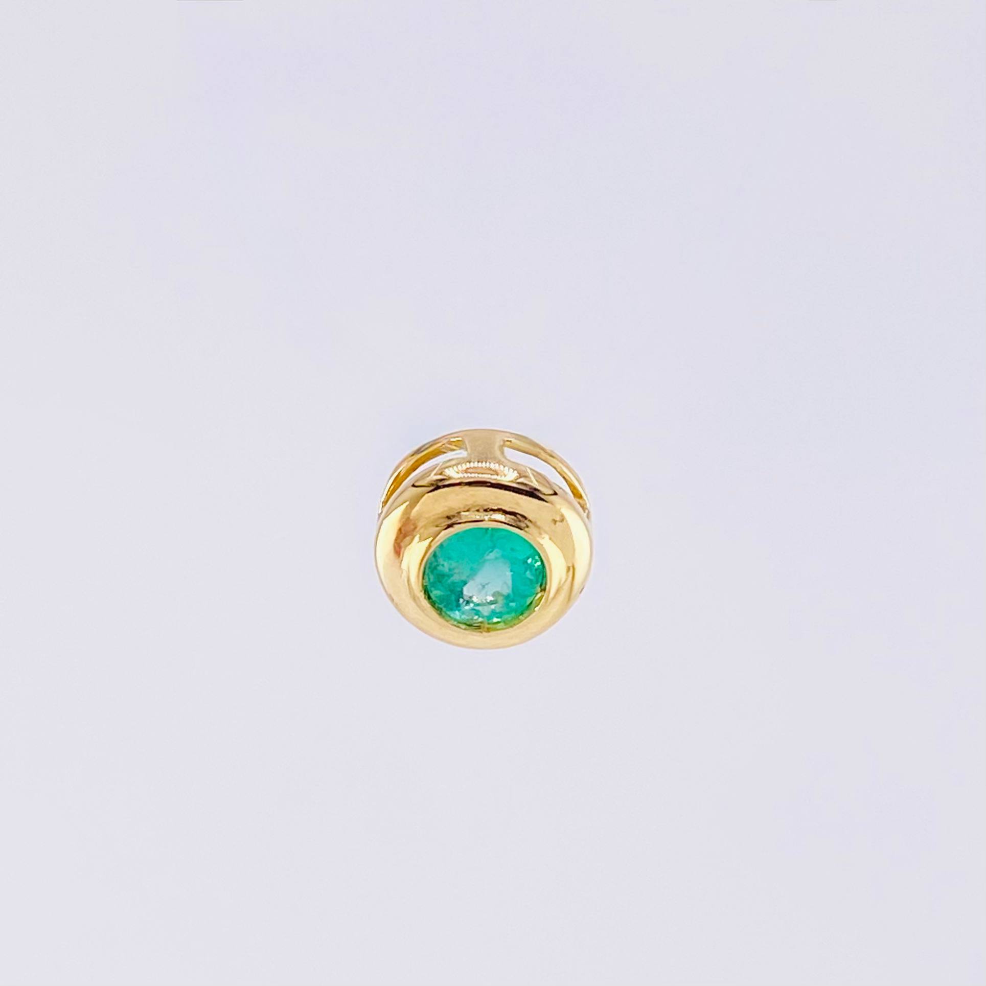Dije Ojo Esmeralda 14pts 0.55g / 1/4 in Oro Amarillo 18K