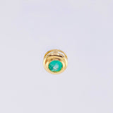 Dije Ojo Esmeralda 14pts 0.55g / 1/4 in Oro Amarillo 18K