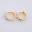 Candongas Carril Esmeraldas 13pts 1.6g / 1/2 in Oro Amarillo 18K