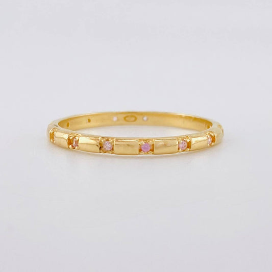 Churumbela Ring Cubic Zirconia 1.55g / Size 6 1/2 Yellow Gold 18K