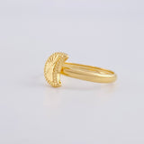 Diamond Cut Luna Ring 1 g / T7 1/4 Yellow Gold 18K