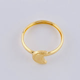 Diamond Cut Luna Ring 1 g / T7 1/4 Yellow Gold 18K