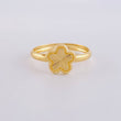 Diamond Cut Flower Ring 1.15g / T9 3/4 Yellow Gold 18K
