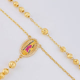 Rosario Virgen de Guadalupe 13.5g / 24 in / 5mm Oro Amarillo 18K