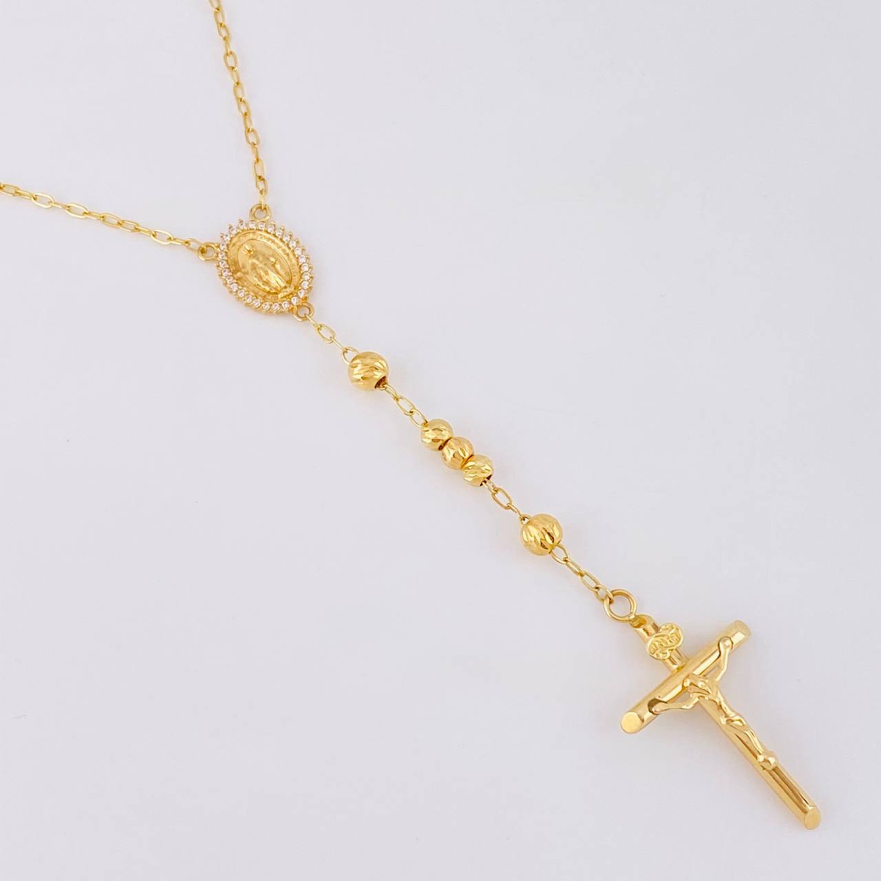 Rosario Virgen Milagrosa 10g / 20 in / 4mm Oro Amarillo 18K