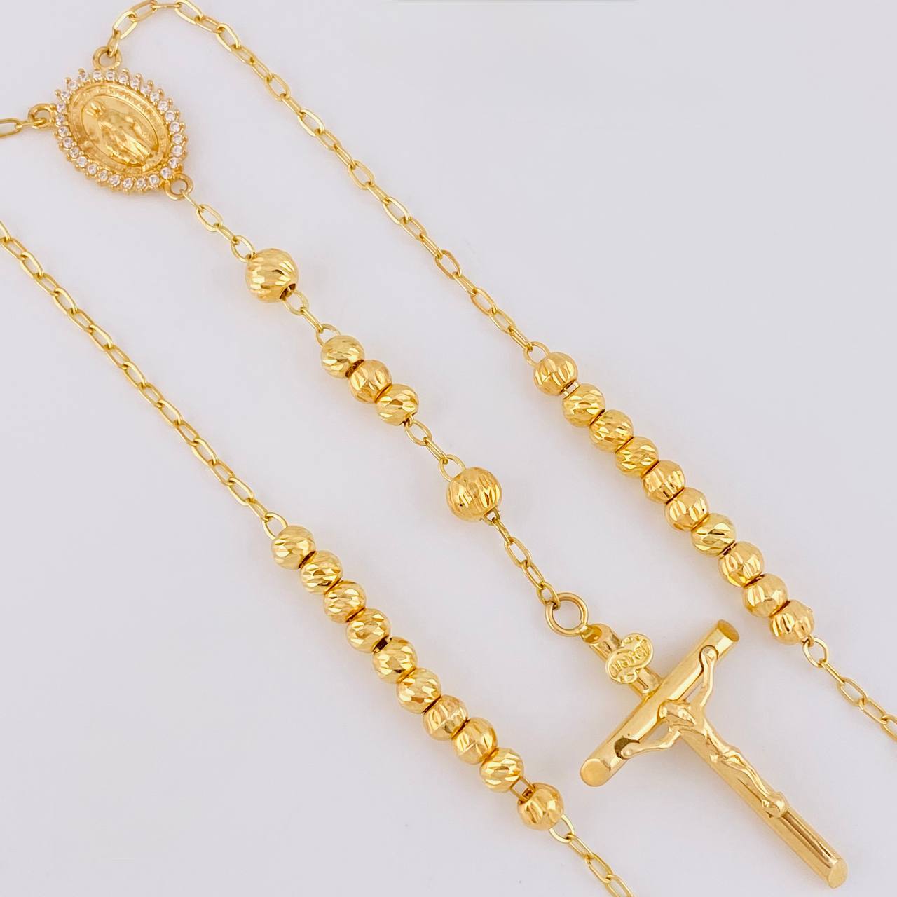 Rosario Virgen Milagrosa 10g / 20 in / 4mm Oro Amarillo 18K