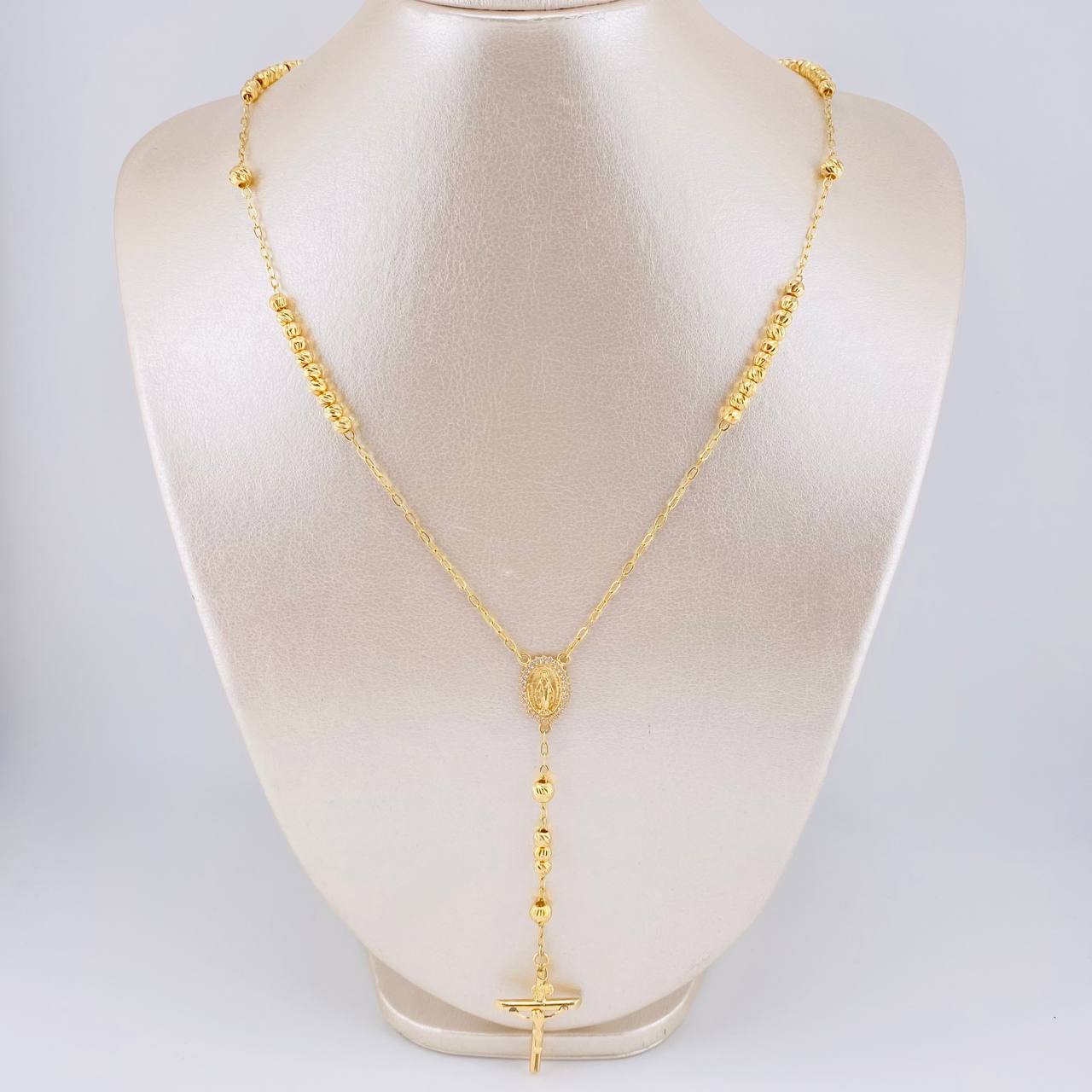 Rosario Virgen Milagrosa 10g / 20 in / 4mm Oro Amarillo 18K
