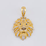 Dije León 11.2g / 2 in Dos Oros Amarillo Blanco 18K