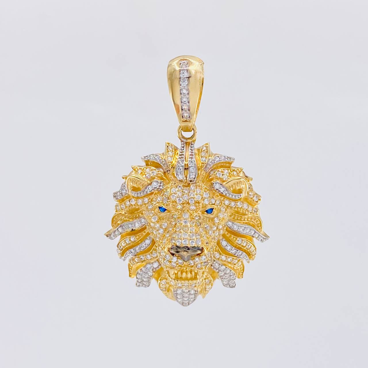 Dije León 11.2g / 2 in Dos Oros Amarillo Blanco 18K