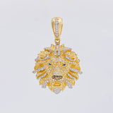 Dije León 11.2g / 2 in Dos Oros Amarillo Blanco 18K