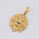 Dije León 11.2g / 2 in Dos Oros Amarillo Blanco 18K