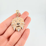 Dije León 11.2g / 2 in Dos Oros Amarillo Blanco 18K