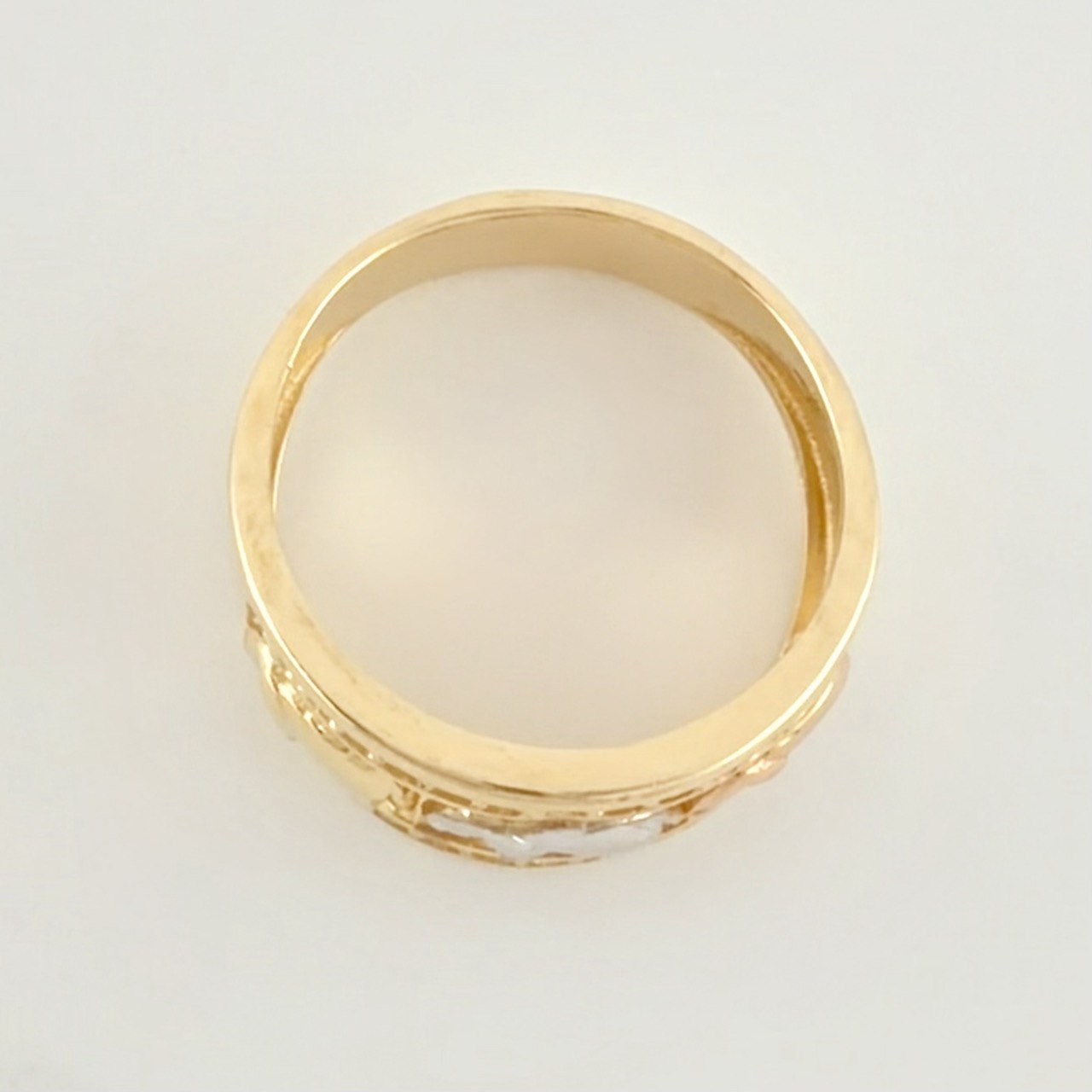 Three Elephant Ring 5.95g / Size 7 1/2 Three Golds 18K