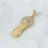 Dije Virgen Guadalupe Aureola 4.15gr / 4cm / Circones Blancos Oro Amarillo 18K ©