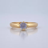 Classic Solitaire Ring Base 1.1gr / Size 3 3/4 / 18K Gold $