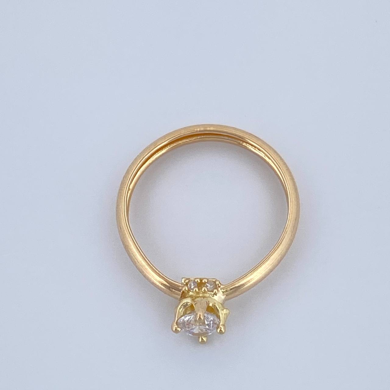 Classic Solitaire Ring Base 1.1gr / Size 3 3/4 / 18K Gold $