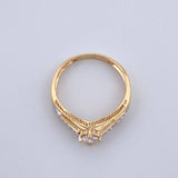 Solitaire Ring Bridge 2.3gr / Size 6 3/4 / 18K Gold $