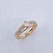 Solitaire Ring Bridge 2.3gr / Size 6 3/4 / 18K Gold $