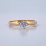 Solitaire Ring 1.25gr / Size 7 3/4 / 18K Gold $