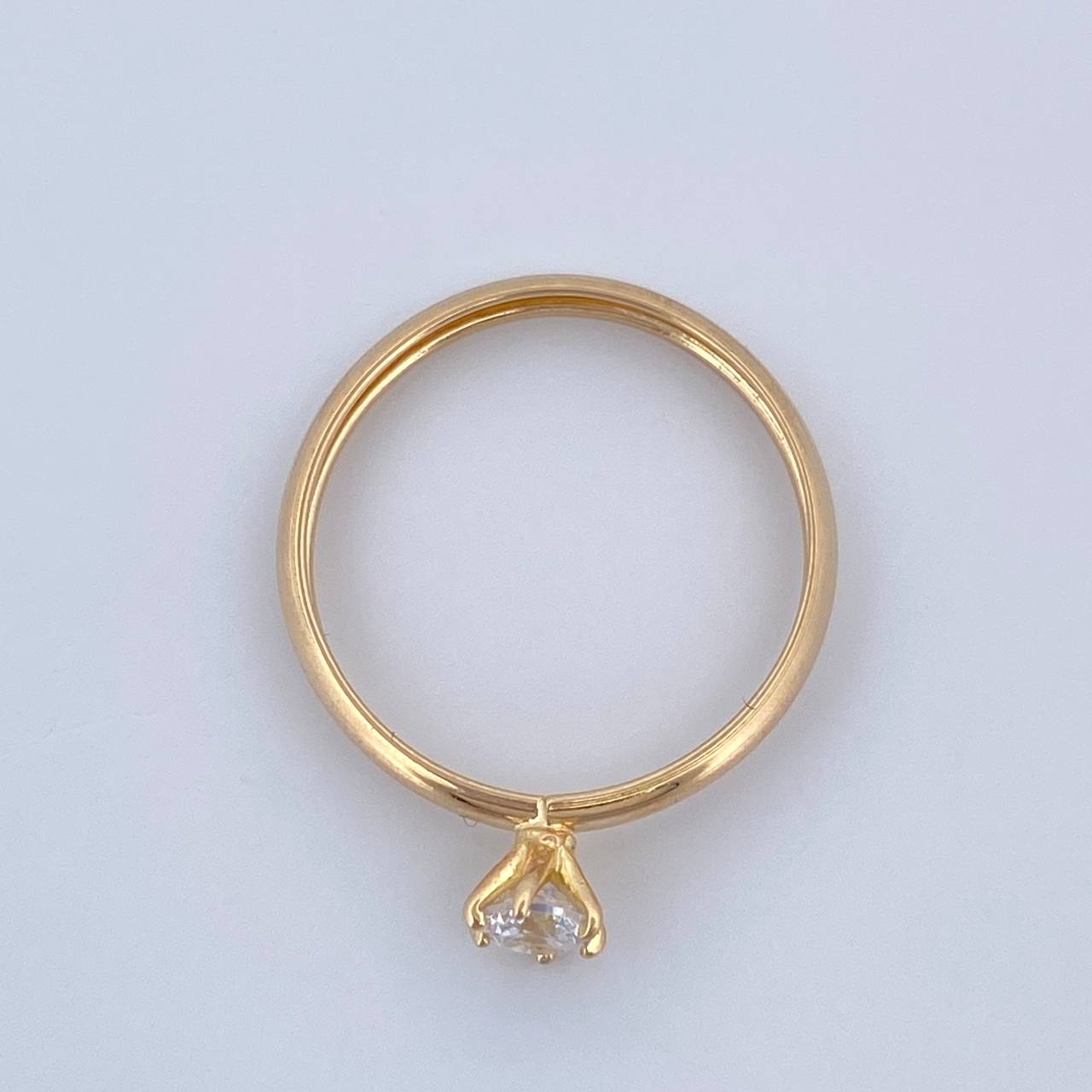 Solitaire Ring 1.25gr / Size 7 3/4 / 18K Gold $