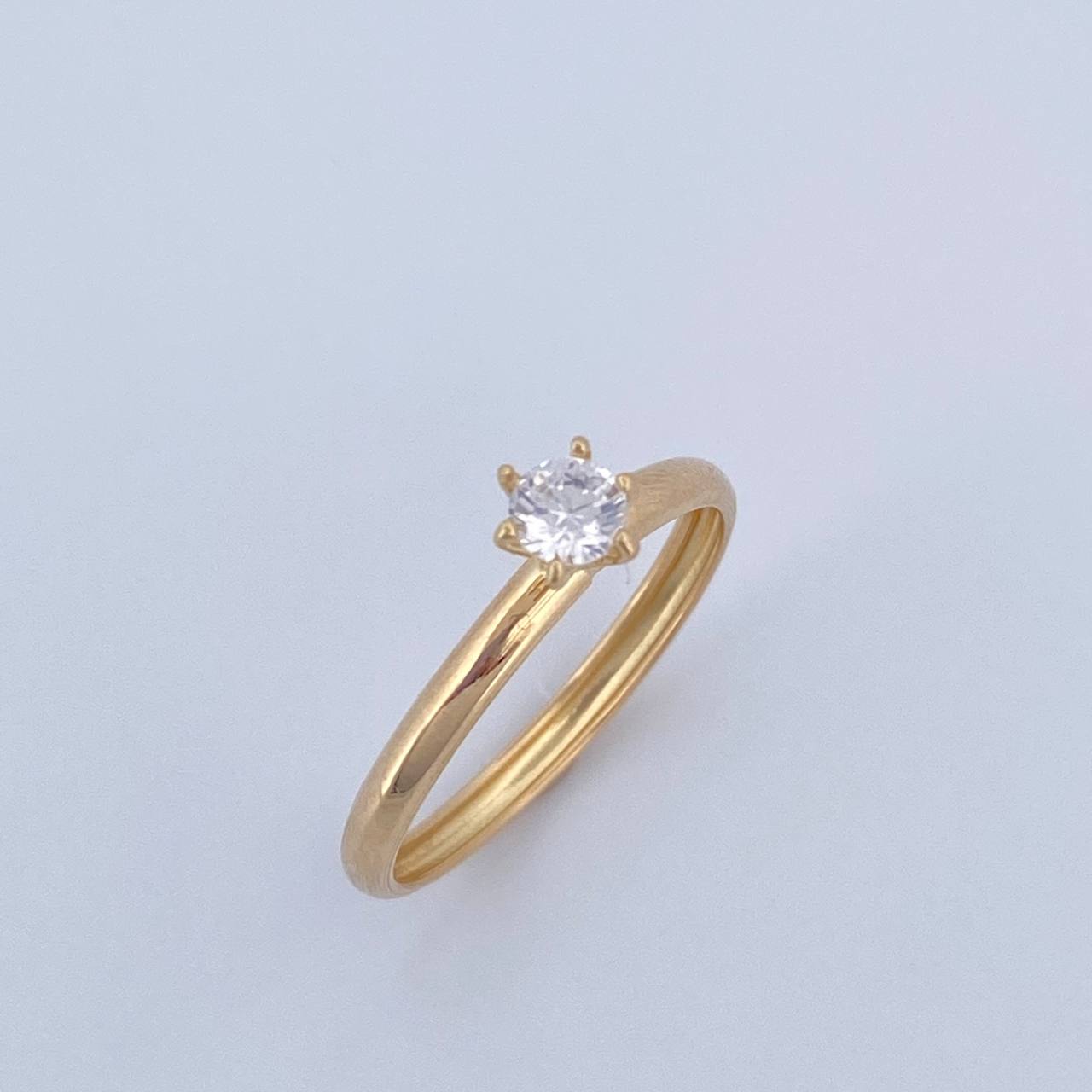 Solitaire Ring 1.25gr / Size 7 3/4 / 18K Gold $