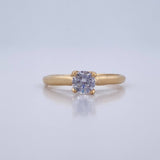 Solitaire Ring 1.45gr / Size 5 1/2 / 18K Gold $