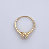 Solitaire Ring 1.45gr / Size 5 1/2 / 18K Gold $