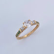 Trio Solitaire Ring 2.1gr / Size 6 / 18K Gold $