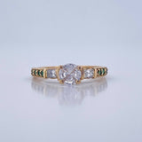 Trio Solitaire Ring 2.1gr / Size 6 / 18K Gold $
