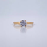 Solitaire Ring 1.45gr / Size 5 1/2 / 18K Gold $