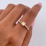 Solitaire Ring Churumbela 1.75gr / Size 6 / 18K Gold $