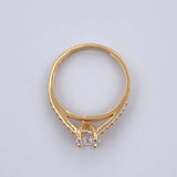 Solitaire Ring Bridge 2.35gr / Size 6 1/4 / 18K Gold $